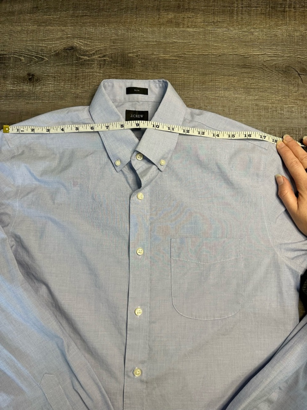 J. Crew Light Blue Casual Button-Down Dress Shirt Preppy - Slim Fit Medium - Picture 6 of 12